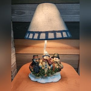Crazy Mountain Snowmen Lamp